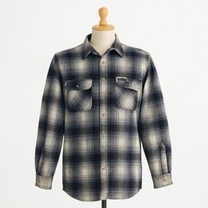 Dickies Men's Heavyweight Plaid Flannel Shirt XLT Blue Gray Long Sleeve Workwear